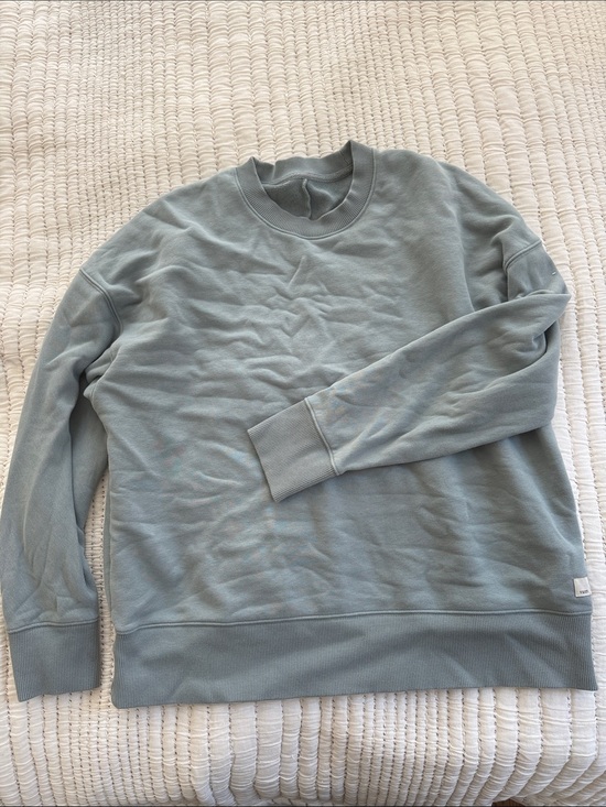 Vuori Tops - Vuori Long Crew Neck in Light Blue
